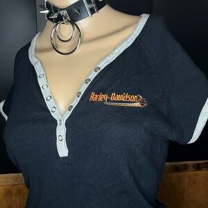 Harley Davidson top with snap buttons